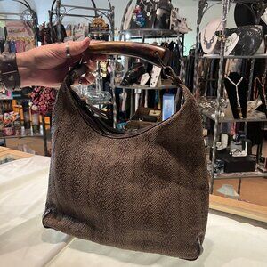 Canvas bag with Horn shaped handle (wooden)